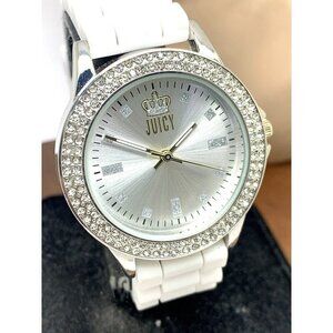Juicy By Juicy Couture Women\'s Watch JC/5027 Quartz Silver Dial White Rubber Juicy Couture Silicone Round Wristwatches for sale | eBay main image 2